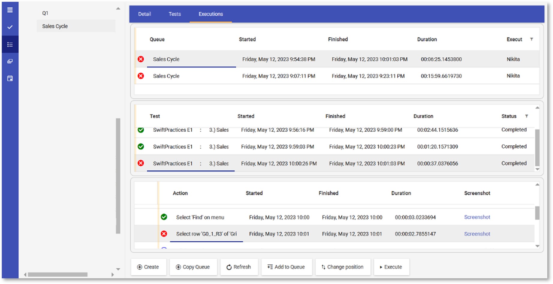 Multiple ways to view your test execution history - DWS Global